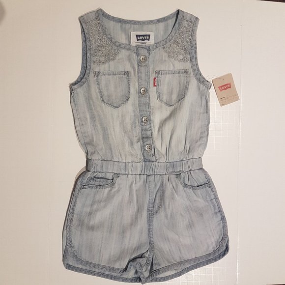 ⭐Levi's Girl-Kids Jeans Jumpsuit - Picture 1 of 4